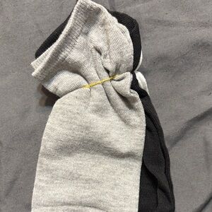 Gray and Black Knit Scarf